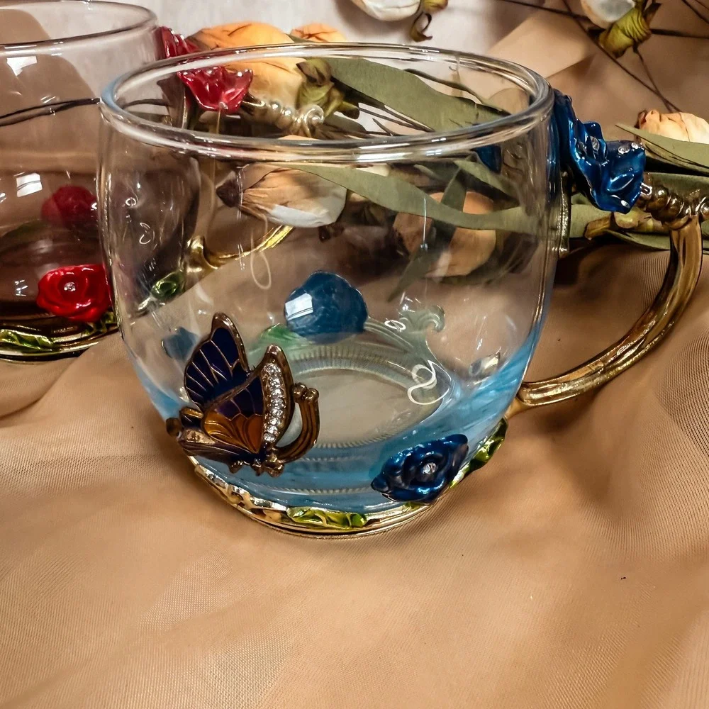 Multi Color‎ Jeweled and Enameled ARC of France Mugs